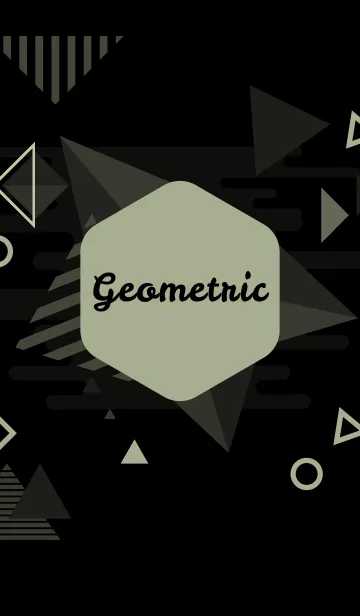 [LINE着せ替え] Modern Geometric Locust Blackの画像1