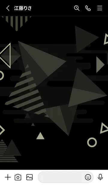 [LINE着せ替え] Modern Geometric Locust Blackの画像2