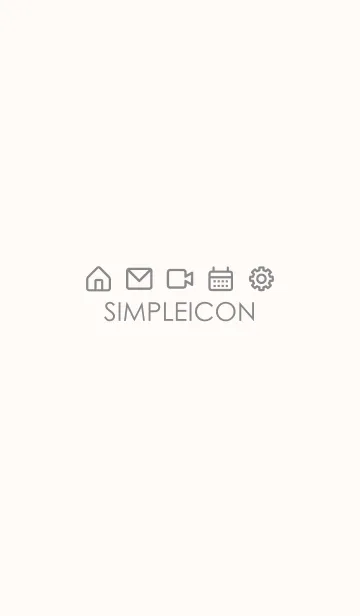 [LINE着せ替え] SIMPLE ICON -PINK BEIGE- 8の画像1