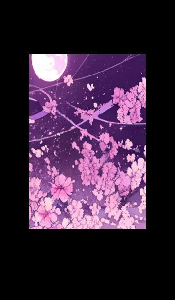 [LINE着せ替え] 月光夜桜#CJ115。の画像1