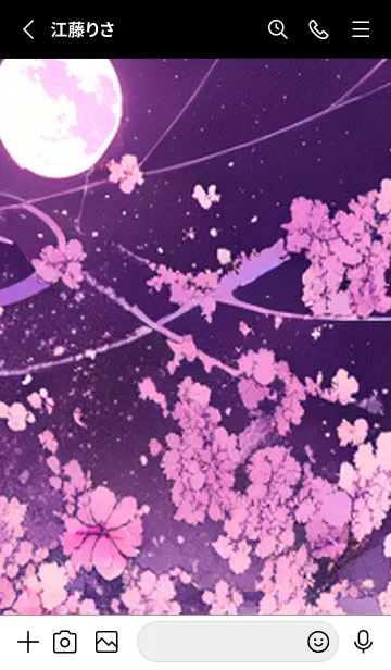 [LINE着せ替え] 月光夜桜#CJ115。の画像2
