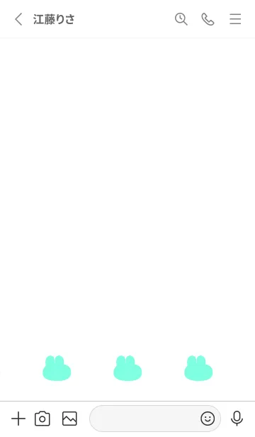 [LINE着せ替え] ゆるもちうさぎ(ホワイト4-05)の画像2