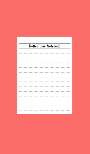 [LINE着せ替え] 点線ノートの着せかえ/朱色の画像1