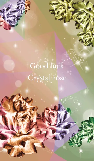 [LINE着せ替え] カラフルピンク : 運気のクリスタルローズの画像1