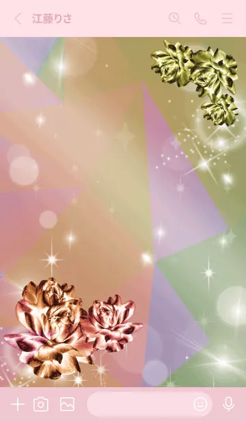 [LINE着せ替え] カラフルピンク : 運気のクリスタルローズの画像2