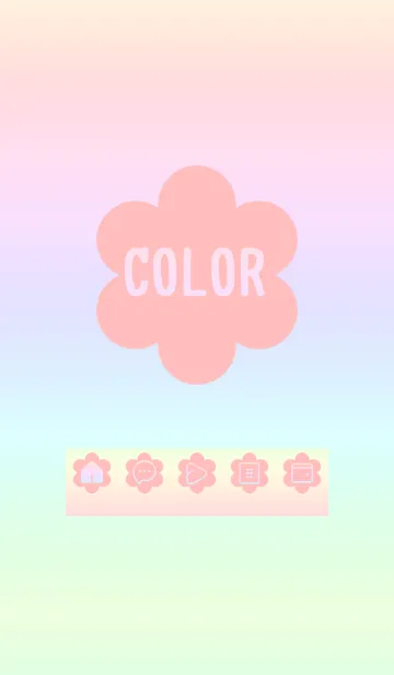 [LINE着せ替え] pink color rainbow C02の画像1