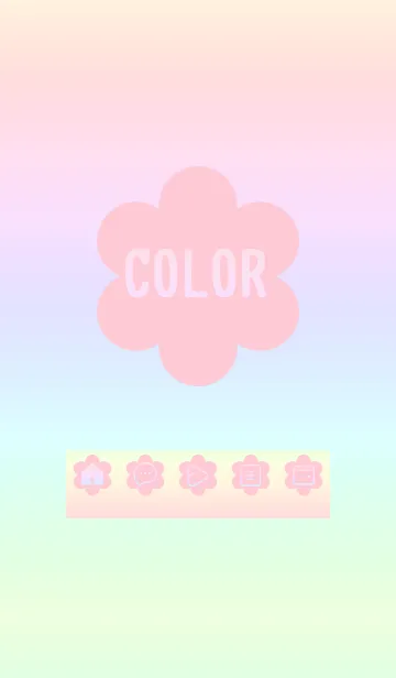[LINE着せ替え] pink color rainbow C04の画像1