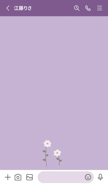 [LINE着せ替え] ラベンダーと可愛いお花の画像2