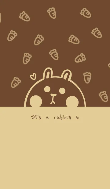 [LINE着せ替え] Bunny and Carrot J-Dark Brown (Be5)の画像1