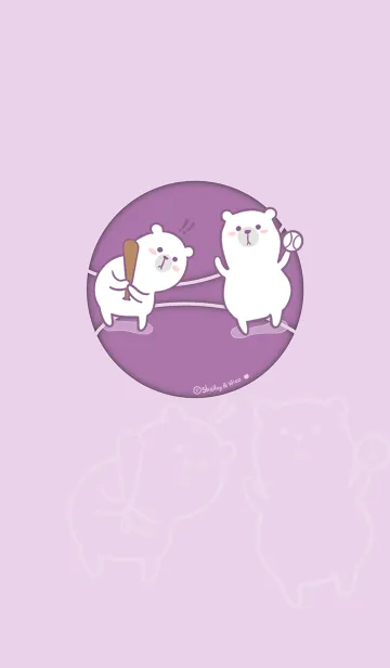 [LINE着せ替え] Here Comes Bears J-Magenta (Pu3)の画像1