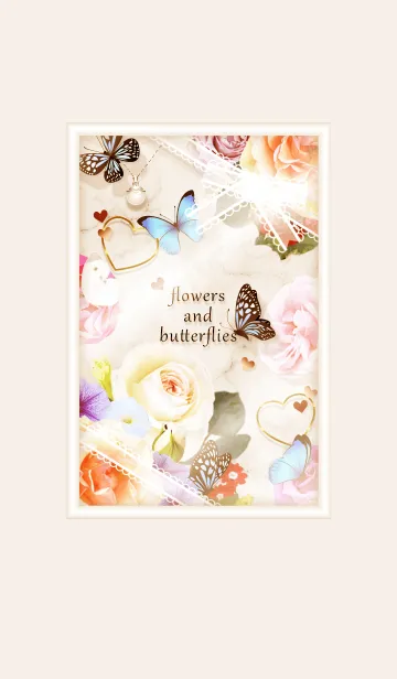 [LINE着せ替え] フラワーボックス✿ベージュ05_1の画像1