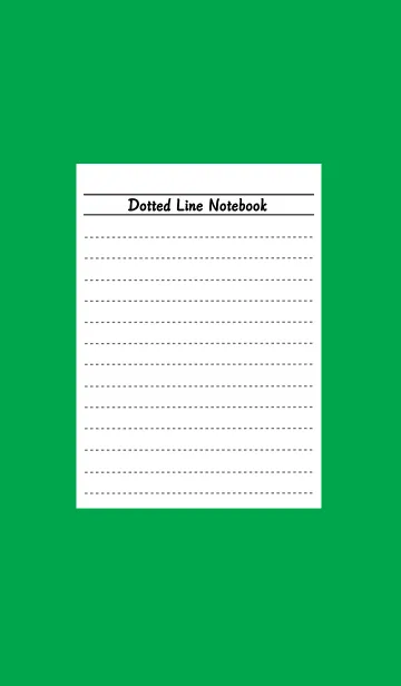 [LINE着せ替え] 点線ノートの着せかえ/グリーンの画像1