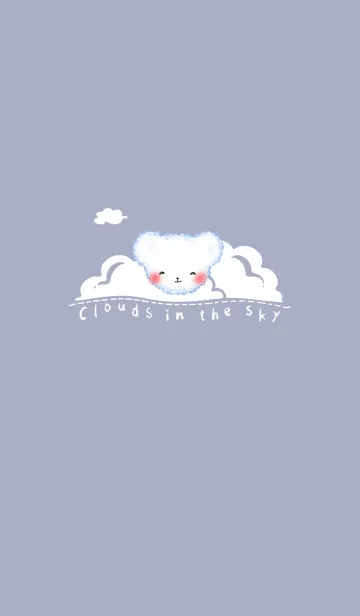 [LINE着せ替え] Cloud Bear J-Purple Blue (Br2)の画像1