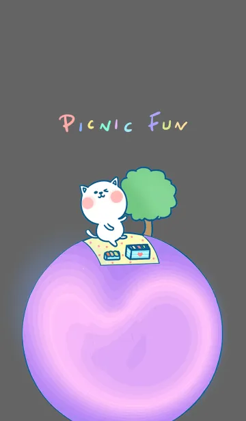 [LINE着せ替え] Picnic Fun J-Grey (Pu1)の画像1