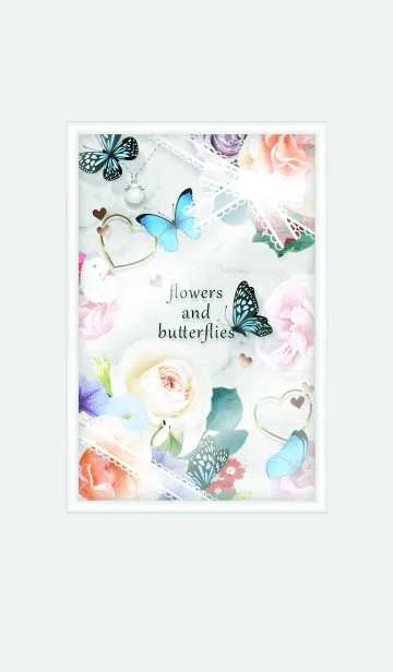 [LINE着せ替え] フラワーボックス✿ブルーグリーン06_1の画像1