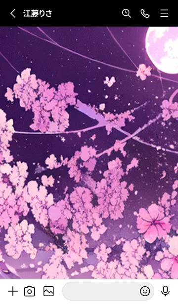 [LINE着せ替え] 月光夜桜#CJ18。の画像2