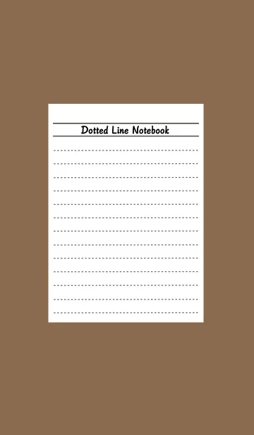 [LINE着せ替え] 点線ノートの着せかえ/ブラウンの画像1