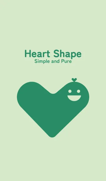 Heart Shape 白緑のLINE着せ替え
