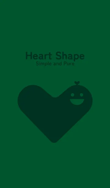 [LINE着せ替え] Heart Shape 深緑の画像1