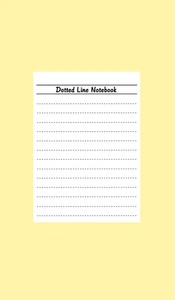 [LINE着せ替え] 点線ノートの着せかえ/ライトイエローの画像1