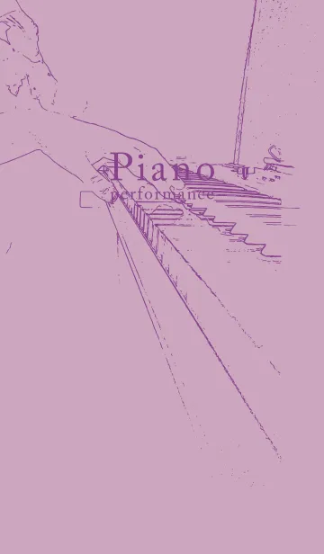 [LINE着せ替え] ピアノ演奏 紅藤色の画像1