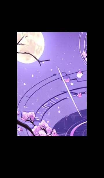 [LINE着せ替え] 月光夜桜#CK27。の画像1