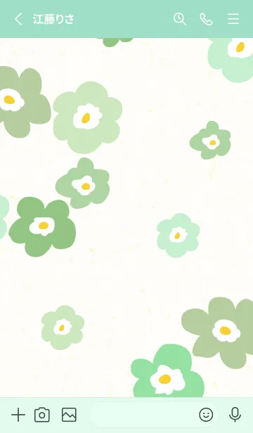 [LINE着せ替え] 6色の花輪17の画像2