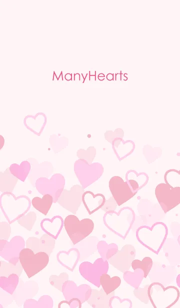 [LINE着せ替え] Many Hearts-PINK 9の画像1