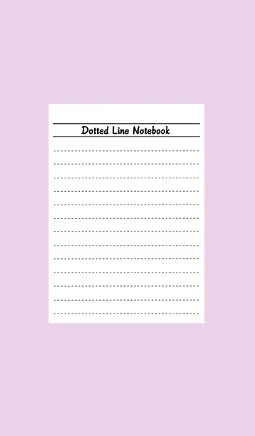 [LINE着せ替え] 点線ノートの着せかえ/ライトパープルの画像1