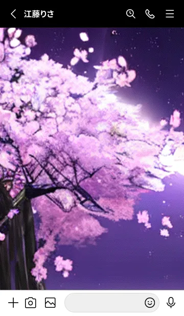 [LINE着せ替え] 月光夜桜#CJ131。の画像2