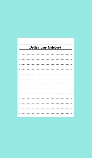 [LINE着せ替え] 点線ノートの着せかえ/ブルーグリーンの画像1