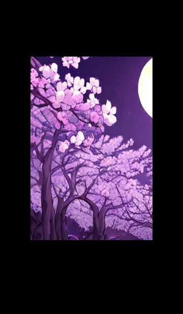 [LINE着せ替え] 月光夜桜#CJ121。の画像1