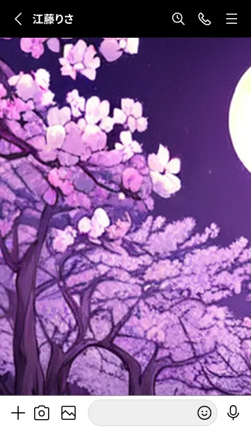 [LINE着せ替え] 月光夜桜#CJ121。の画像2