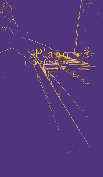 [LINE着せ替え] ピアノ演奏 パンジーパープルの画像1