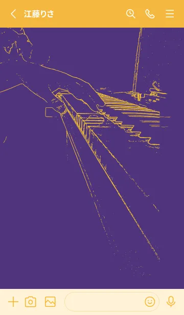 [LINE着せ替え] ピアノ演奏 パンジーパープルの画像2