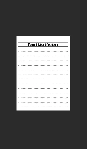 [LINE着せ替え] 点線ノートの着せかえ/チャコールグレーの画像1