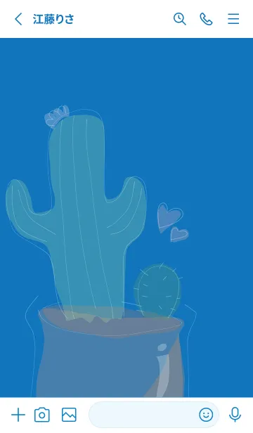 [LINE着せ替え] Succulent J-Indigo (bw4)の画像2