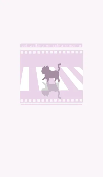 [LINE着せ替え] cat zebra crossing J-gray magenta (Pur3)の画像1