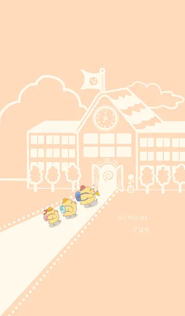 [LINE着せ替え] Yellow Duck School fun-LightOrange(Bei4)の画像1