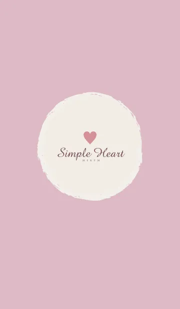 [LINE着せ替え] Simple Heart Dusky Pink - MEKYM 28の画像1