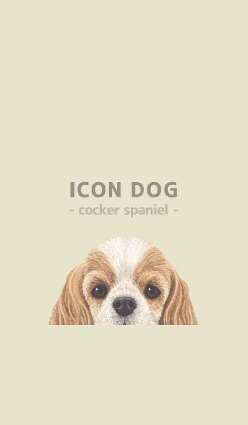 [LINE着せ替え] ICON DOG - コッカー - PASTEL YE/04の画像1