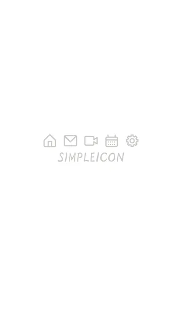 [LINE着せ替え] SIMPLE ICON -WHITE- 9の画像1