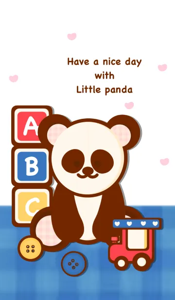 [LINE着せ替え] Cute panda & Cute toys 5の画像1