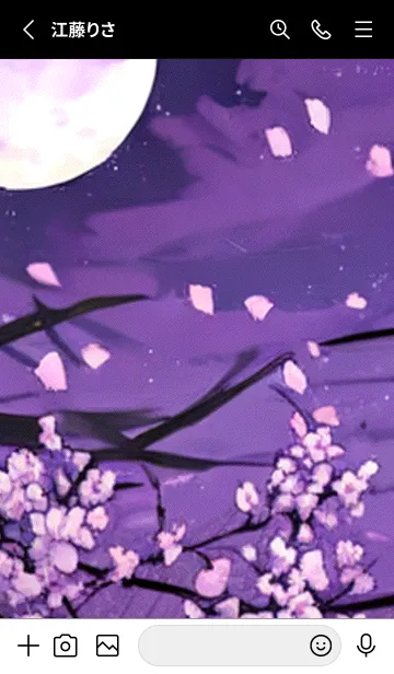[LINE着せ替え] 月光夜桜#CK216。の画像2