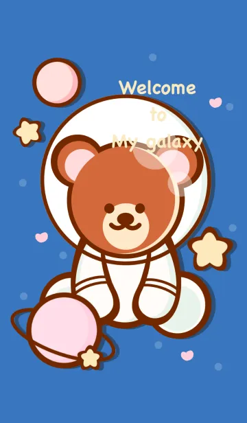 [LINE着せ替え] Cute pastel bear galaxy 3の画像1