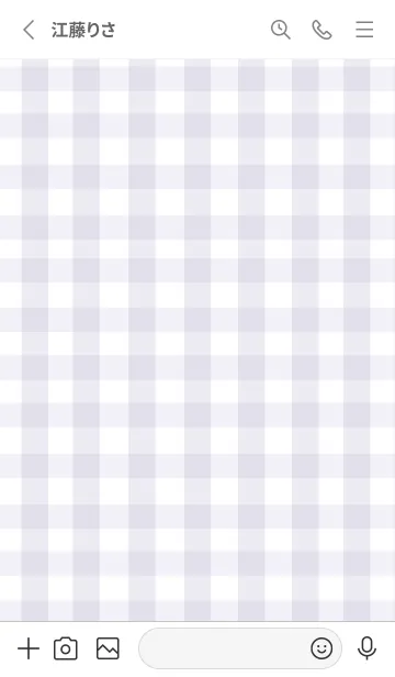 [LINE着せ替え] ギンガムチェック -purple gray-の画像2
