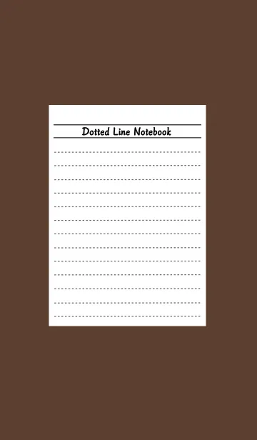[LINE着せ替え] 点線ノートの着せかえ/チョコレートカラーの画像1