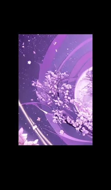 [LINE着せ替え] 月光夜桜#CM010。の画像1