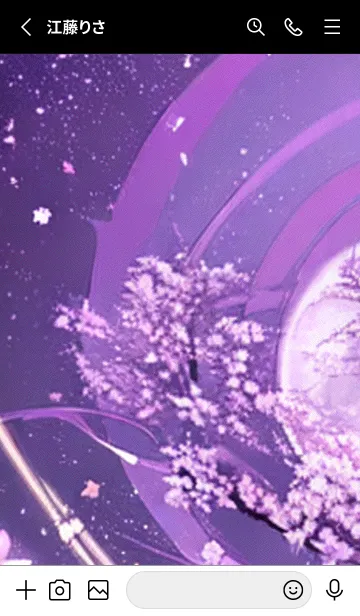 [LINE着せ替え] 月光夜桜#CM010。の画像2