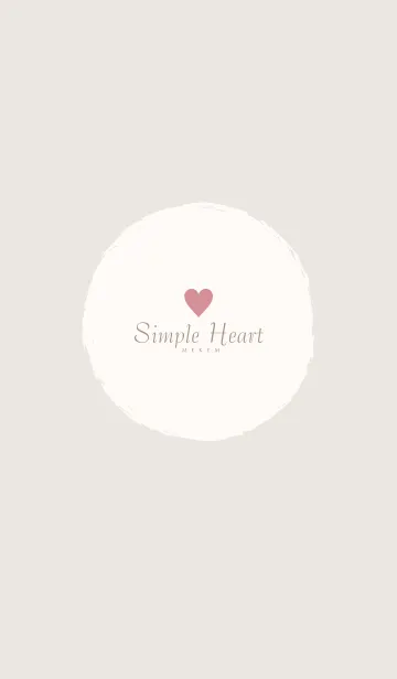 [LINE着せ替え] Simple Heart Dusky Beige - MEKYM 28の画像1